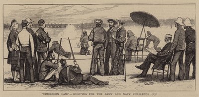 Wimbledon Camp, Shooting for the Army and Navy Challenge Cup by Joseph Nash